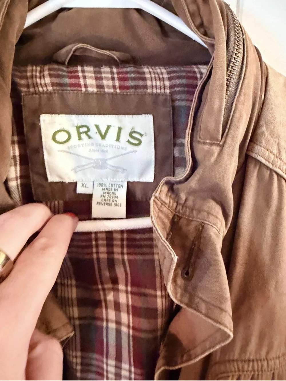 Orvis Sporting Tradition Vintage Field Jacket Safari Utility Coat Mens XL